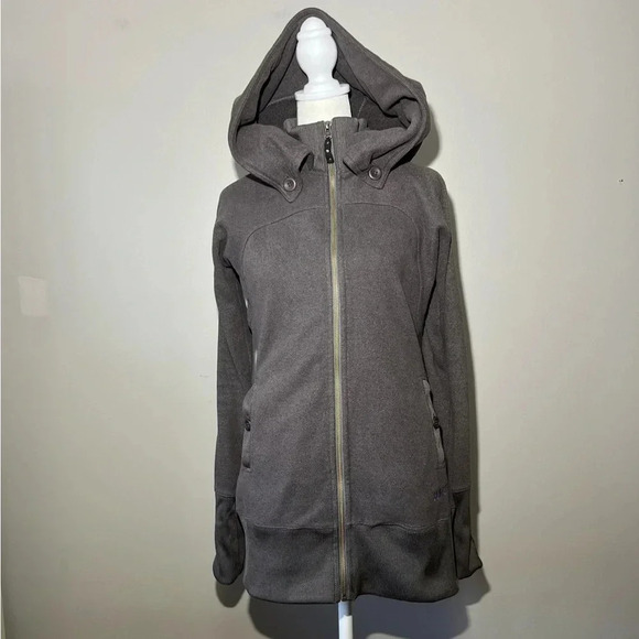 Burton Minxy Dryride Fleece Full Zip Gray Sweater Jacket Fleece Women size Small - Picture 1 of 15
